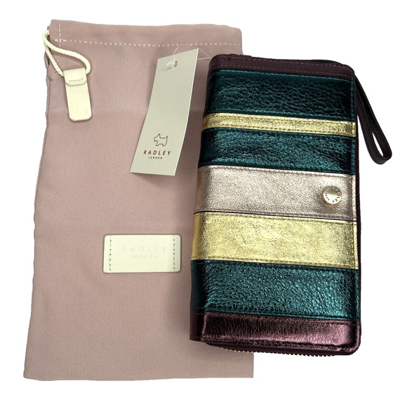 Radley London Clifton Hall Phone Wristlet / Wallet $148, Metallic Amethyst/Gold - Picture 7 of 8